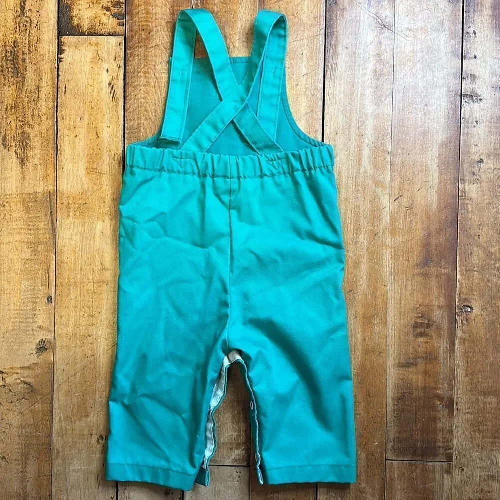 Vintage Health Tex overalls size 12 months Green Overalls Vintage retro Easter